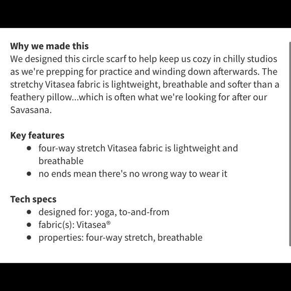 GUC Lululemon Clarity scarf wrap - Picture 3 of 4